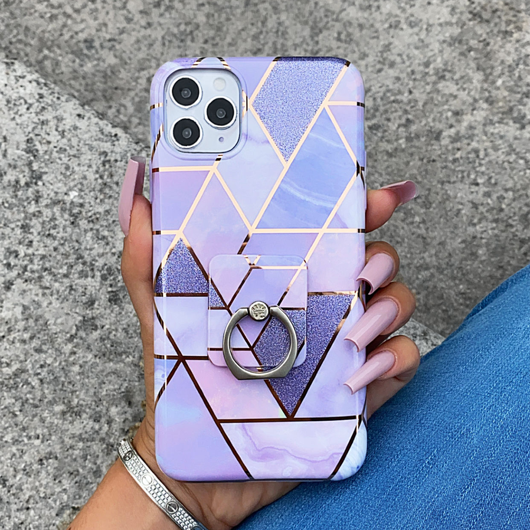 Purple Geometric Ring